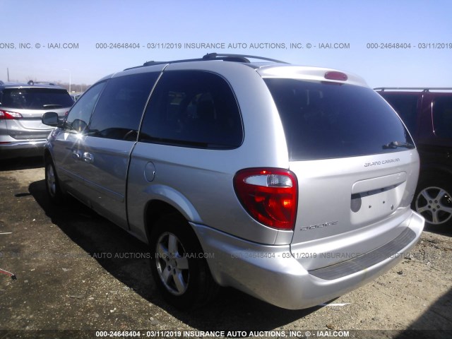 2D4GP44LX7R221906 - 2007 DODGE GRAND CARAVAN SXT SILVER photo 3