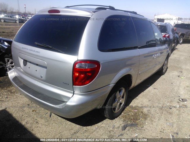 2D4GP44LX7R221906 - 2007 DODGE GRAND CARAVAN SXT SILVER photo 4