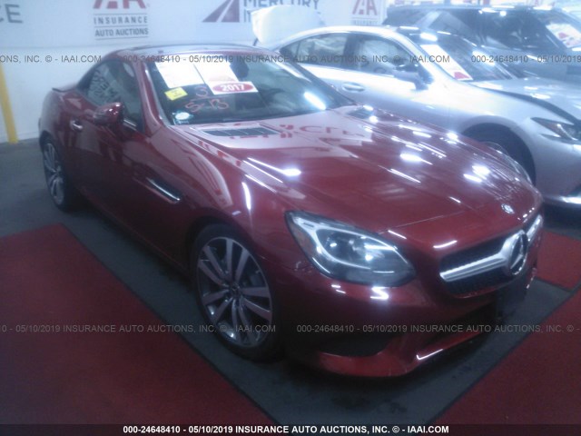 WDDPK3JA5HF141260 - 2017 MERCEDES-BENZ SLC 300 RED photo 1