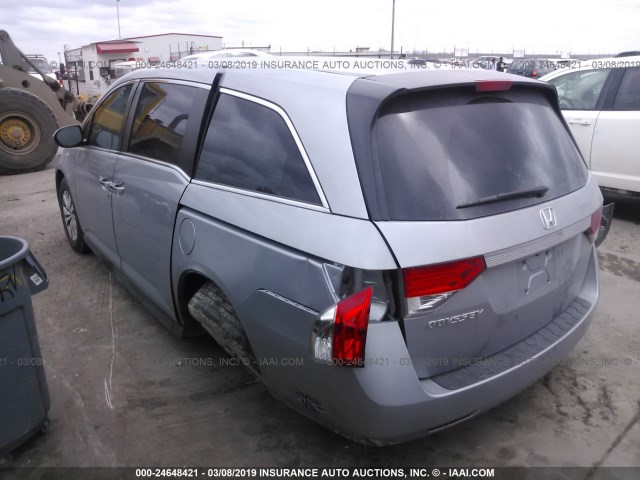 5FNRL5H69GB137955 - 2016 HONDA ODYSSEY EXL SILVER photo 3