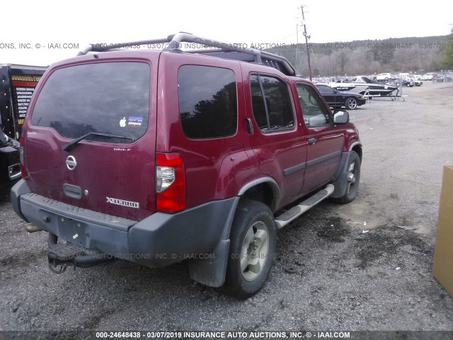 5N1ED28T43C659458 - 2003 NISSAN XTERRA XE/SE RED photo 4