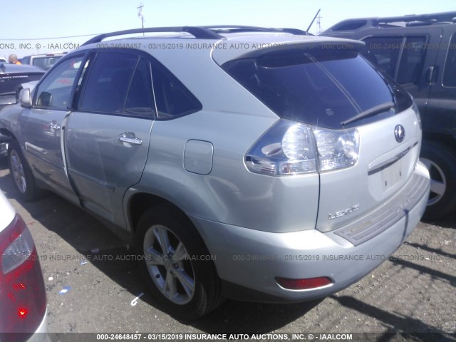 JTJGW31U882007355 - 2008 LEXUS RX 400H SILVER photo 3