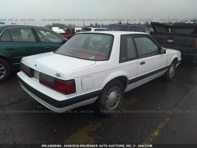 1FABP40A7KF163786 - 1989 FORD MUSTANG LX WHITE photo 4