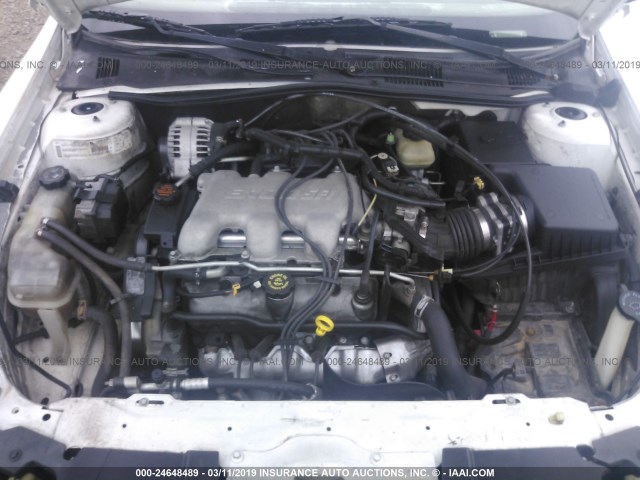 1G1NE52J116245164 - 2001 CHEVROLET MALIBU LS WHITE photo 10