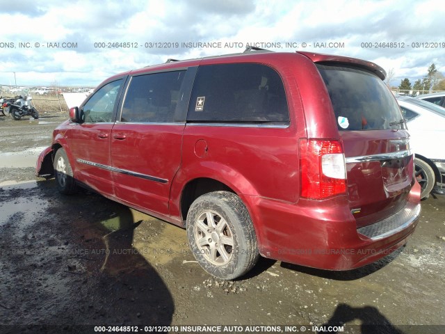 2C4RC1BG9CR320555 - 2012 CHRYSLER TOWN & COUNTRY TOURING RED photo 3