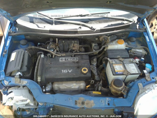 KL1TD66688B168637 - 2008 CHEVROLET AVEO LS BLUE photo 10