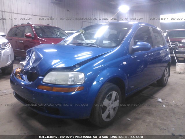 KL1TD66688B168637 - 2008 CHEVROLET AVEO LS BLUE photo 2