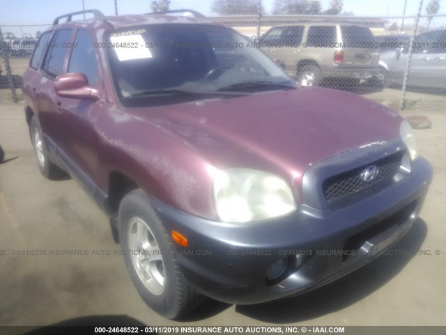 KM8SC73D52U221513 - 2002 HYUNDAI SANTA FE GLS/LX BURGUNDY photo 1