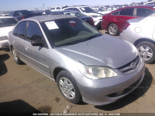 2HGES163X4H589407 - 2004 HONDA CIVIC DX VP SILVER photo 1