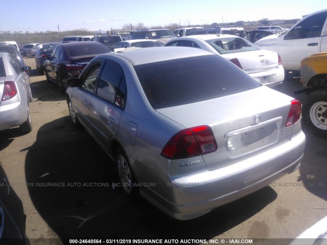 2HGES163X4H589407 - 2004 HONDA CIVIC DX VP SILVER photo 3