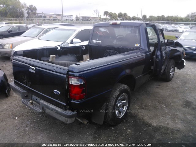 1FTYR10C71TA13465 - 2001 FORD RANGER Dark Blue photo 4