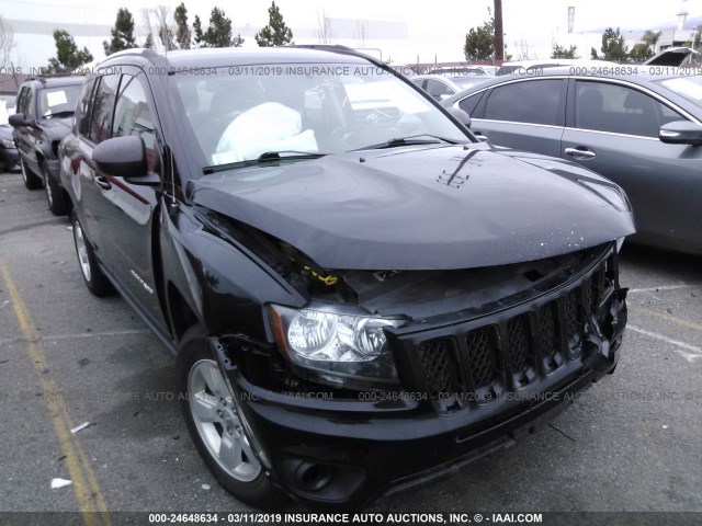 1C4NJCBA1ED801370 - 2014 JEEP COMPASS SPORT BLACK photo 1