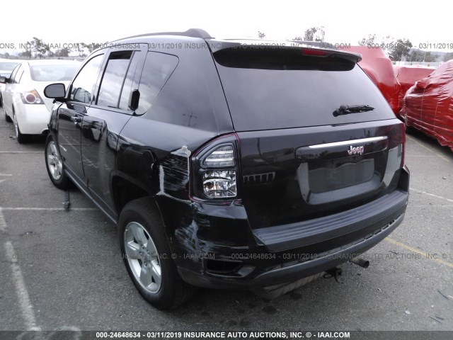 1C4NJCBA1ED801370 - 2014 JEEP COMPASS SPORT BLACK photo 3