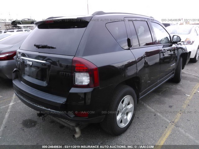 1C4NJCBA1ED801370 - 2014 JEEP COMPASS SPORT BLACK photo 4