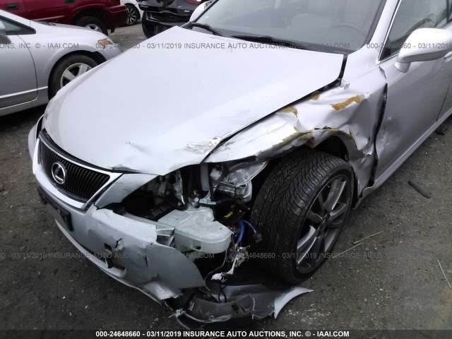 JTHBK262785062726 - 2008 LEXUS IS 250 SILVER photo 6