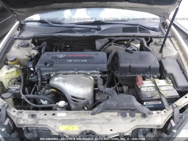 4T1BE32K54U339678 - 2004 TOYOTA CAMRY LE/XLE/SE GOLD photo 10