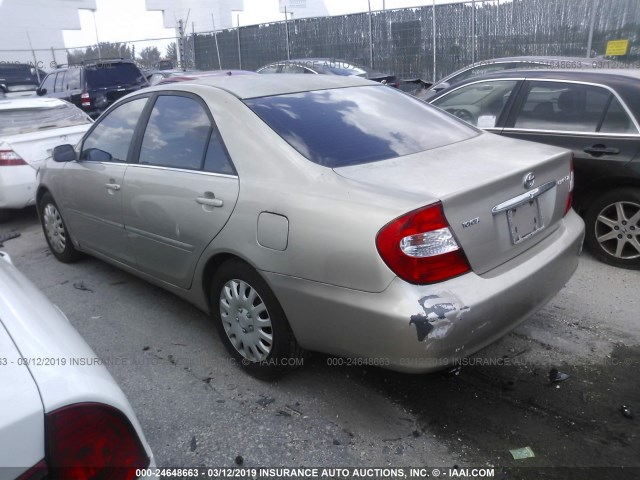 4T1BE32K54U339678 - 2004 TOYOTA CAMRY LE/XLE/SE GOLD photo 3
