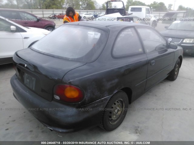 KMHVD14N4VU280510 - 1997 HYUNDAI ACCENT L BLACK photo 4