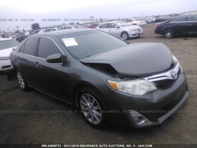 4T4BF1FK7CR188150 - 2012 TOYOTA CAMRY SE/LE/XLE GRAY photo 1