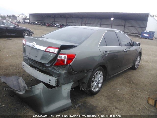 4T4BF1FK7CR188150 - 2012 TOYOTA CAMRY SE/LE/XLE GRAY photo 4