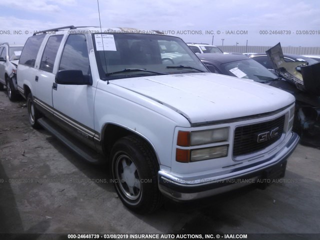 1GKEC16R2XJ744619 - 1999 GMC SUBURBAN C1500 WHITE photo 1