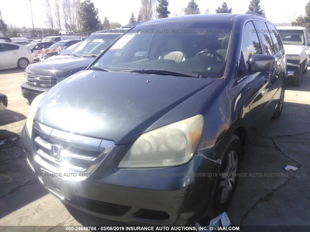 5FNRL38646B403918 - 2006 HONDA ODYSSEY EXL GRAY photo 2