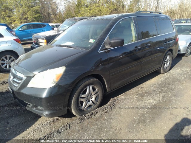 5FNRL386X6B436213 - 2006 HONDA ODYSSEY EXL BLACK photo 2