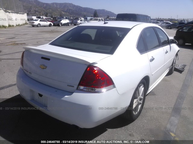 2G1WC5E38E1182066 - 2014 CHEVROLET IMPALA LIMITED LTZ WHITE photo 4