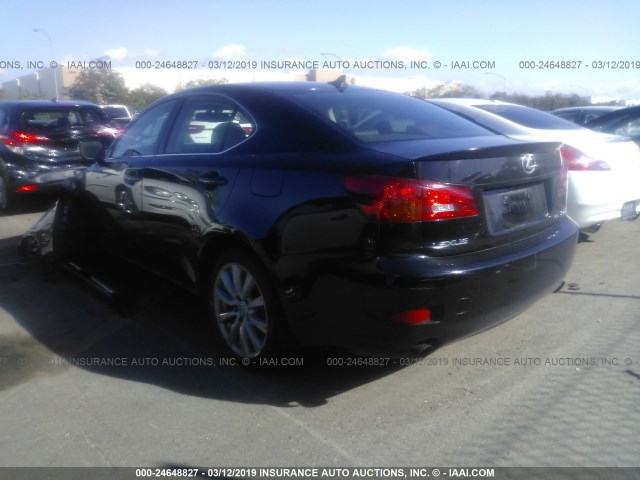 JTHCK262185016264 - 2008 LEXUS IS 250 BLACK photo 3