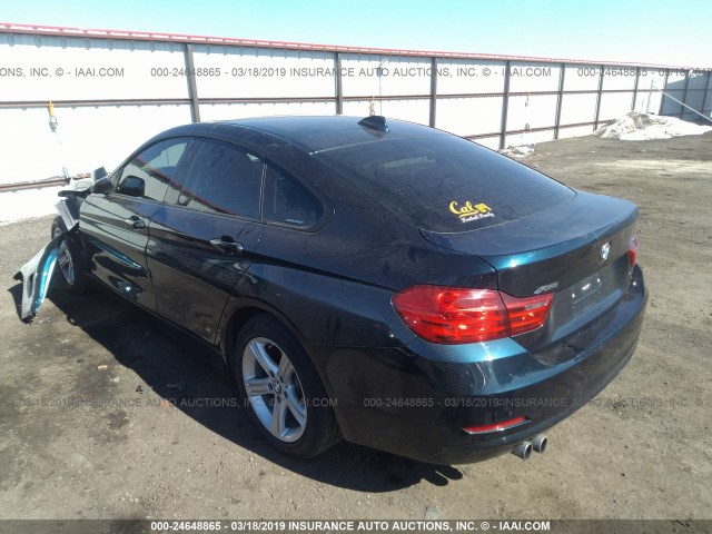 WBA4A7C57FD415944 - 2015 BMW 428 XI/GRAN COUPE Dark Blue photo 3