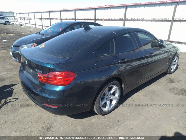 WBA4A7C57FD415944 - 2015 BMW 428 XI/GRAN COUPE Dark Blue photo 4