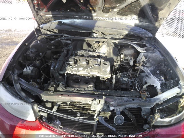 2T1CF28P31C483001 - 2001 TOYOTA CAMRY SOLARA SE/SLE RED photo 10