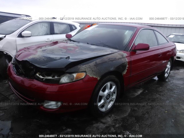 2T1CF28P31C483001 - 2001 TOYOTA CAMRY SOLARA SE/SLE RED photo 2