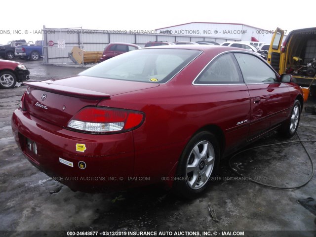 2T1CF28P31C483001 - 2001 TOYOTA CAMRY SOLARA SE/SLE RED photo 4