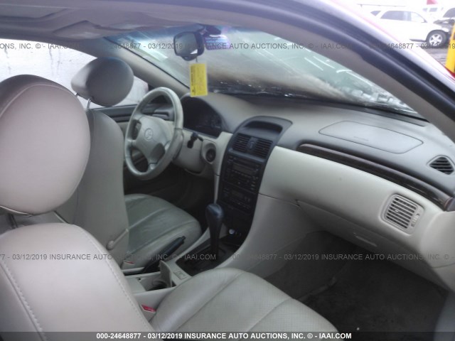 2T1CF28P31C483001 - 2001 TOYOTA CAMRY SOLARA SE/SLE RED photo 5