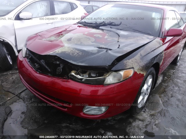 2T1CF28P31C483001 - 2001 TOYOTA CAMRY SOLARA SE/SLE RED photo 6