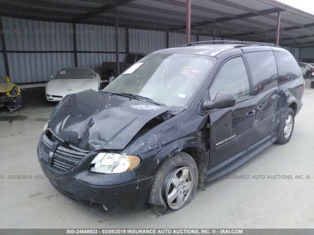 2D4GP44LX6R784274 - 2006 DODGE GRAND CARAVAN SXT BLACK photo 2