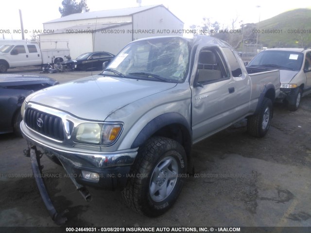 5TESN92N64Z419273 - 2004 TOYOTA TACOMA XTRACAB PRERUNNER SILVER photo 2