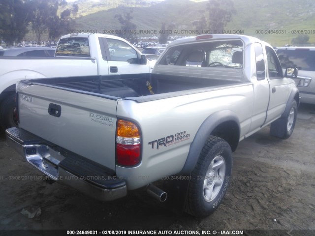 5TESN92N64Z419273 - 2004 TOYOTA TACOMA XTRACAB PRERUNNER ვერცხლისფერი ფოტო 4