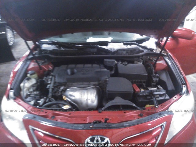 4T1BF3EK0BU592896 - 2011 TOYOTA CAMRY SE/LE/XLE RED photo 10