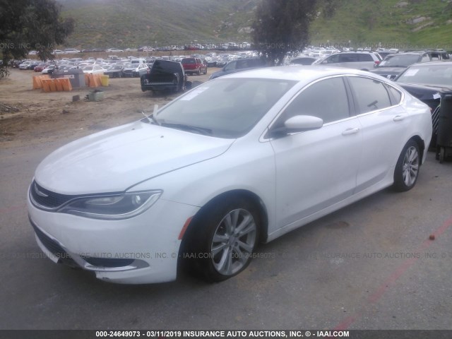 1C3CCCAB1GN163862 - 2016 CHRYSLER 200 LIMITED WHITE photo 2