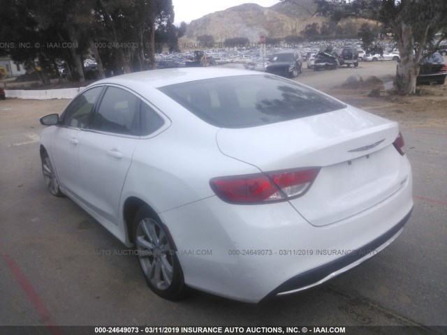 1C3CCCAB1GN163862 - 2016 CHRYSLER 200 LIMITED WHITE photo 3