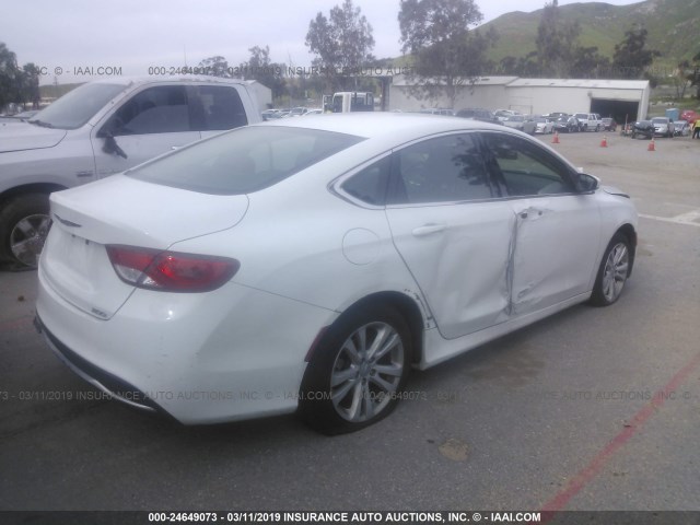 1C3CCCAB1GN163862 - 2016 CHRYSLER 200 LIMITED WHITE photo 4