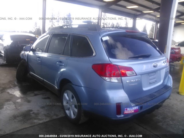 4S4BRCEC1A3331720 - 2010 SUBARU OUTBACK 2.5I PREMIUM BLUE photo 3