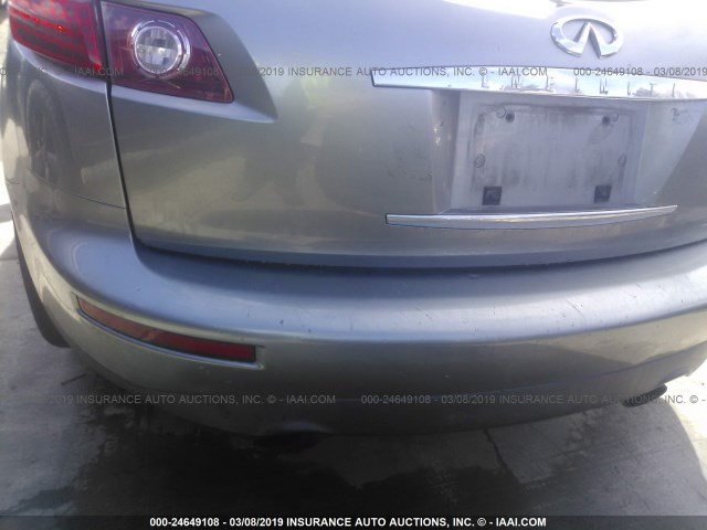 JNRBS08W74X400971 - 2004 INFINITI FX45 GRAY photo 6