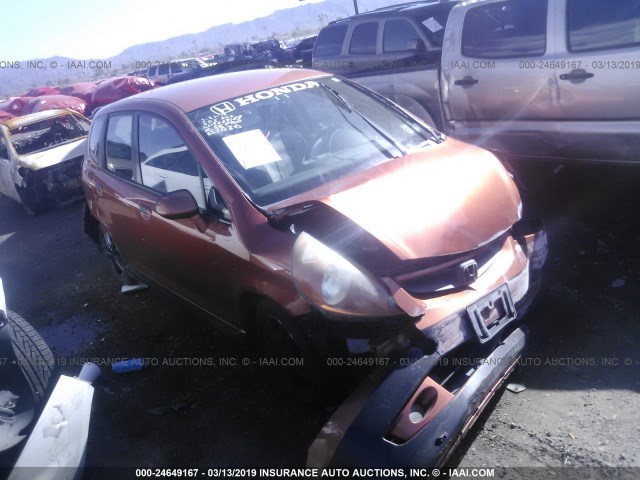 JHMGD38637S021810 - 2007 HONDA FIT S ORANGE photo 1