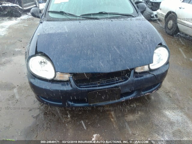 1B3AS46C12D608176 - 2002 DODGE NEON SE BLUE photo 6