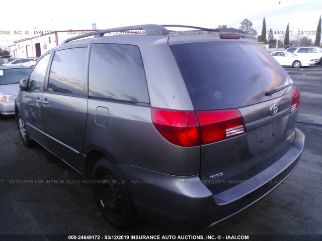 5TDZA23CX4S107646 - 2004 TOYOTA SIENNA CE/LE GRAY photo 3