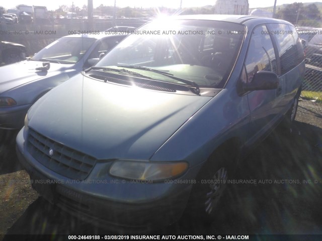 2P4FP25B5WR826932 - 1998 PLYMOUTH VOYAGER BLUE photo 2