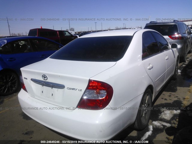 4T1BE32K83U191640 - 2003 TOYOTA CAMRY LE/XLE/SE WHITE photo 4